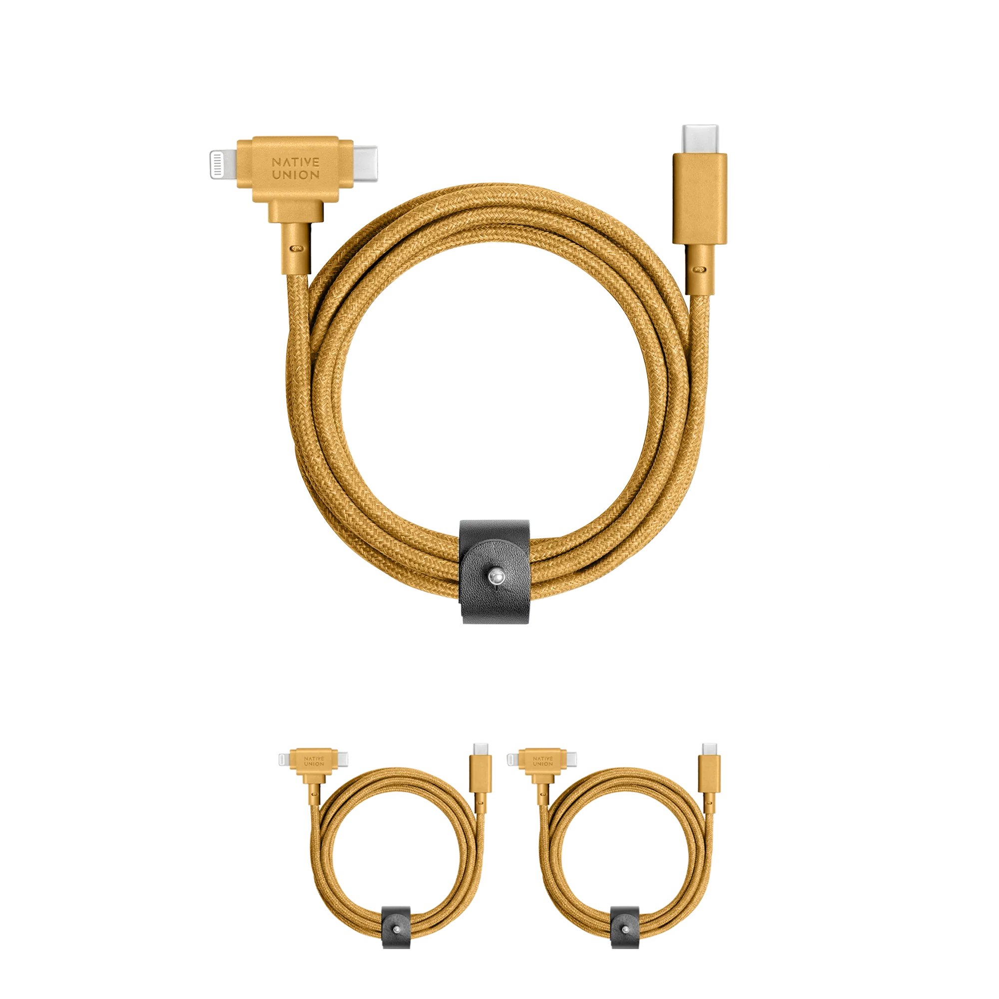 3-Pack Belt Cable Duo (USB-C to USB-C & Lightning)